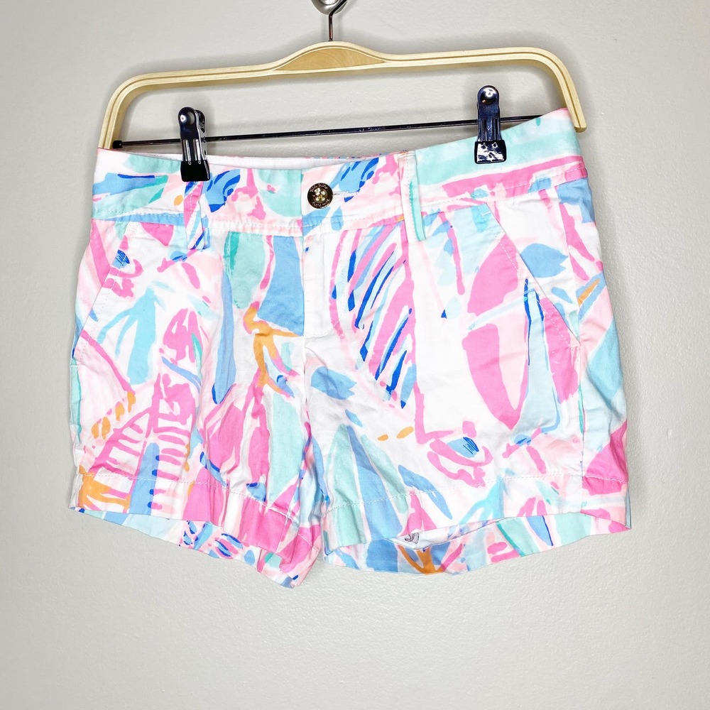 Lilly Pulitzer Callahan Shorts 00 Out to Sea - Picture 1 of 8
